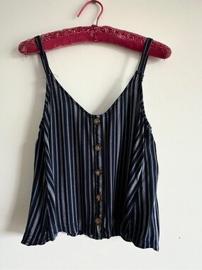 Hollister Striped Rayon Loose Fit Tank